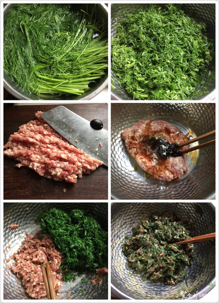 一,制作茴香肉馅 主料:猪肉泥 250克,茴香 250克,鸡蛋 1个