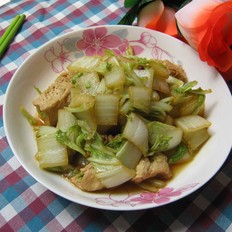 白菜炒冻豆腐