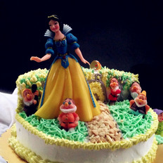 白雪公主和七个小矮人场景蛋糕