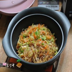 椰菜虾米粉丝煲