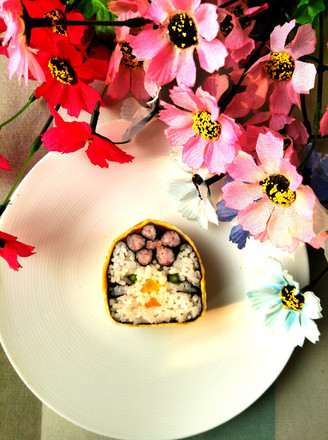 包头巾的小花猫寿司的做法_家常包头巾的小花