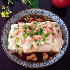 虾茸蒸豆腐