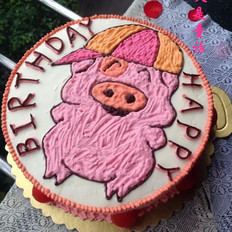 麦兜猪生日蛋糕