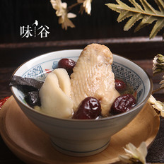 灵芝淮山红枣炖鸡汤
