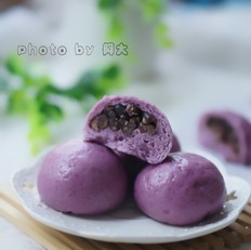 紫薯蜜豆包