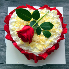 玫瑰鲜花蛋糕（八寸）