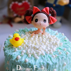娃娃洗澡蛋糕