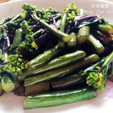 清炒红菜苔