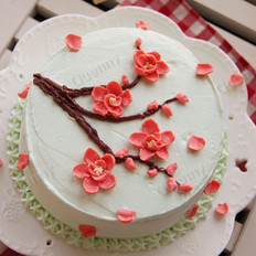 梅花裱花蛋糕