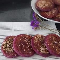 紫薯红豆糯米饼