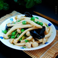 清香可口豌豆炒鲜蘑