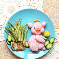 小猪公主餐盘画