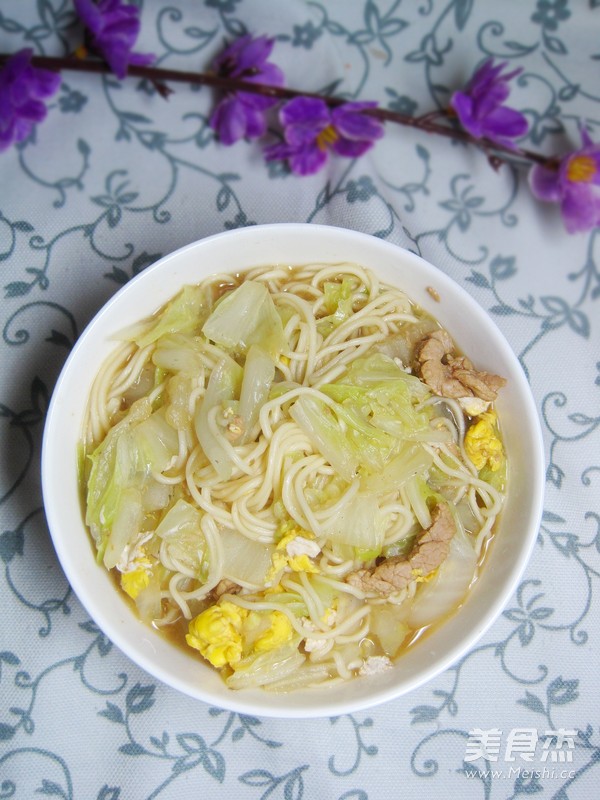 大白菜炝锅面条的做法