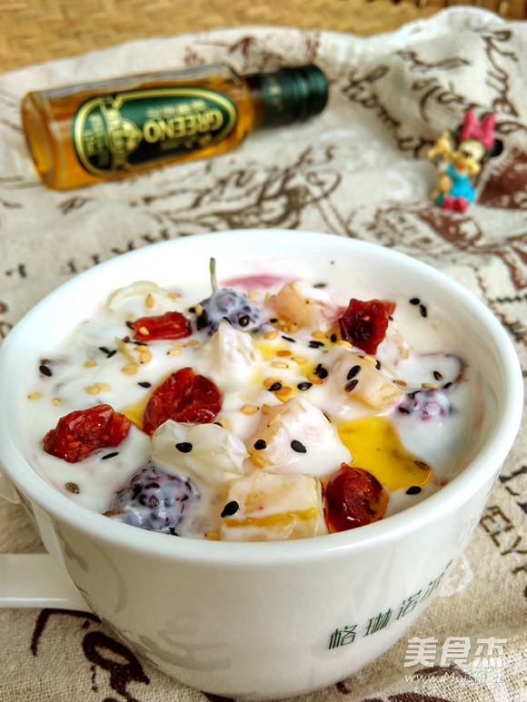 #格琳诺尔#亚麻籽油酸奶水果捞的做法_家常#